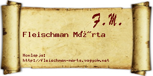 Fleischman Márta névjegykártya