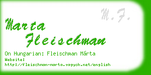 marta fleischman business card